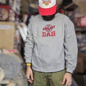 VTG Way Coolest Ever Dad Sweatshirt M & C Sport Men XL Gray Cotton Poly Crewneck